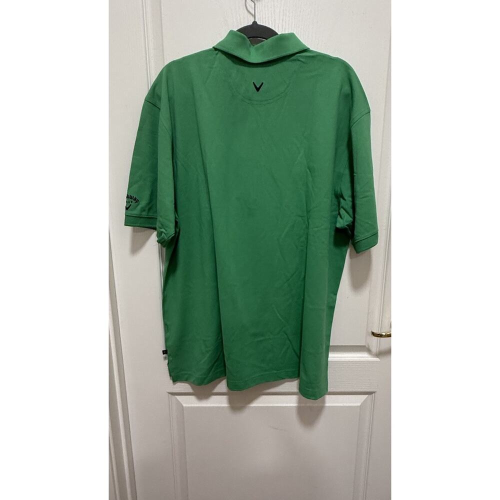 NWT Callaway Polo Golf Shirt Mens Large Kelly Green 100% Cotton Short Sleeve - Picture 2 of 10